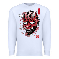 White darth oni Premium Sweatshirt - linhVisuals