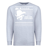 Heather Grey alan jackson ugly christmas [tb] Premium Sweatshirt - linhVisuals