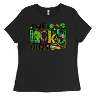 Black St. Patrick's Day One lucky Nurse Ladies Tee - OliviaCreatesArt