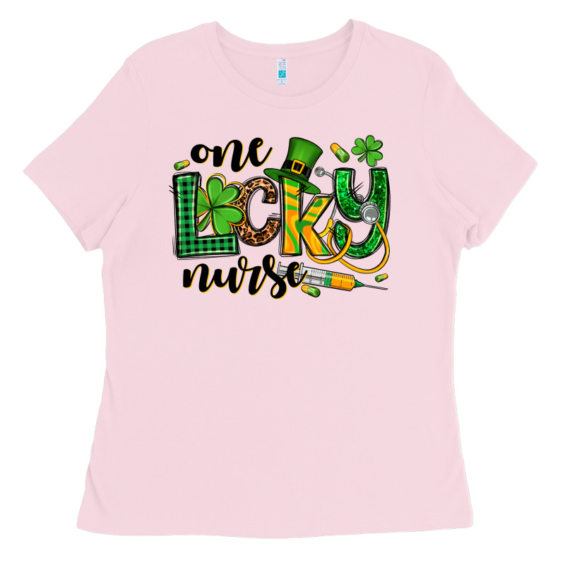 St. Patrick's Day One Lucky Nurse Ladies Tee by OliviaCreatesArt | Teevron
