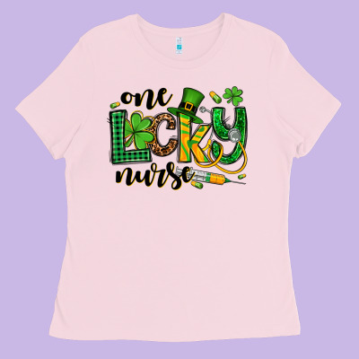 St. Patrick's Day One Lucky Nurse Ladies Tee Designed By Oliviacreatesart