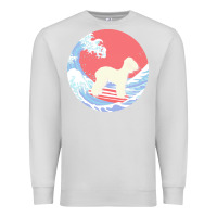 Dove Grey bedlington terrier t  shirt bedlington terrier gifts   ocean waves sur Premium Sweatshirt - linhVisuals