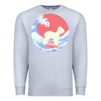 Heather Grey bedlington terrier t  shirt bedlington terrier gifts   ocean waves sur Premium Sweatshirt - linhVisuals