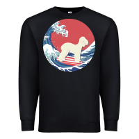 Black bedlington terrier t  shirt bedlington terrier gifts   ocean waves sur Premium Sweatshirt - linhVisuals