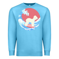 Ocean Blue bedlington terrier t  shirt bedlington terrier gifts   ocean waves sur Premium Sweatshirt - linhVisuals