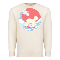 Sandshell bedlington terrier t  shirt bedlington terrier gifts   ocean waves sur Premium Sweatshirt - linhVisuals