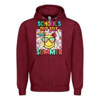 Burgundy school's out for summer Zipper Hoodie - JahusDesignShop