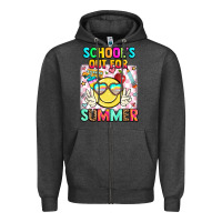 Charcoal Heather school's out for summer Zipper Hoodie - JahusDesignShop