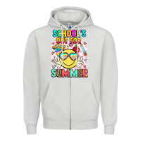 Dove Grey school's out for summer Zipper Hoodie - JahusDesignShop