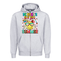 Heather Grey school's out for summer Zipper Hoodie - JahusDesignShop