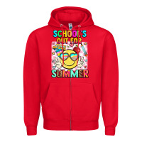 Red school's out for summer Zipper Hoodie - JahusDesignShop