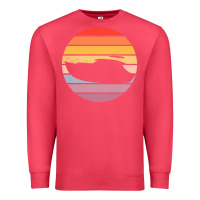 Cardinal boat t  shirt boat trip silhouette on a distressed retro sunset produc Premium Sweatshirt - linhVisuals