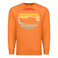 Carrot boat t  shirt boat trip silhouette on a distressed retro sunset produc Premium Sweatshirt - linhVisuals