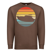 Chestnut boat t  shirt boat trip silhouette on a distressed retro sunset produc Premium Sweatshirt - linhVisuals