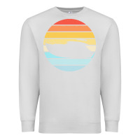 Dove Grey boat t  shirt boat trip silhouette on a distressed retro sunset produc Premium Sweatshirt - linhVisuals