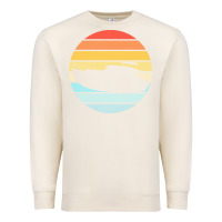 Sandshell boat t  shirt boat trip silhouette on a distressed retro sunset produc Premium Sweatshirt - linhVisuals