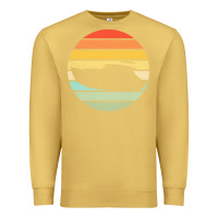 Antique Gold boat t  shirt boat trip silhouette on a distressed retro sunset produc Premium Sweatshirt - linhVisuals