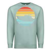 Seafoam boat t  shirt boat trip silhouette on a distressed retro sunset produc Premium Sweatshirt - linhVisuals