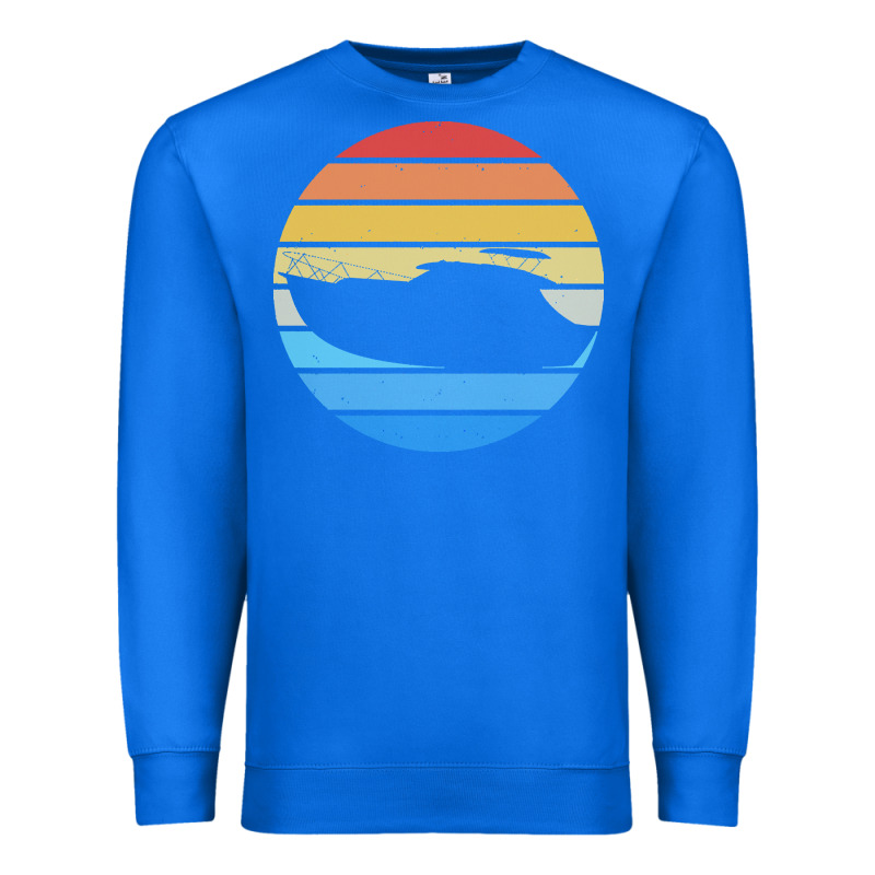 Boat T  Shirt Boat Trip Silhouette On A Distressed Retro Sunset Produc Premium Sweatshirt by linhVisuals | Teevron