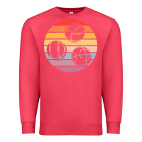 Cardinal bocce ball t  shirt bocce ball silhouette on a distressed retro sunset Premium Sweatshirt - linhVisuals