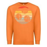 Carrot bocce ball t  shirt bocce ball silhouette on a distressed retro sunset Premium Sweatshirt - linhVisuals