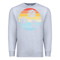 Heather Grey bocce ball t  shirt bocce ball silhouette on a distressed retro sunset Premium Sweatshirt - linhVisuals