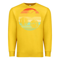 Lemon bocce ball t  shirt bocce ball silhouette on a distressed retro sunset Premium Sweatshirt - linhVisuals