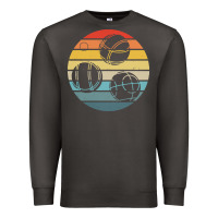 Smoke bocce ball t  shirt bocce ball silhouette on a distressed retro sunset Premium Sweatshirt - linhVisuals
