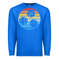 True Royal bocce ball t  shirt bocce ball silhouette on a distressed retro sunset Premium Sweatshirt - linhVisuals