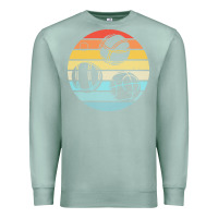 Seafoam bocce ball t  shirt bocce ball silhouette on a distressed retro sunset Premium Sweatshirt - linhVisuals
