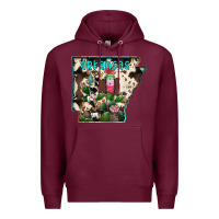 Burgundy arkansas map Premium Hoodie - RacoonDesign