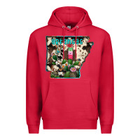 Cardinal arkansas map Premium Hoodie - RacoonDesign