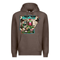 Coffee arkansas map Premium Hoodie - RacoonDesign