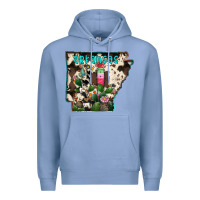Colony Blue arkansas map Premium Hoodie - RacoonDesign