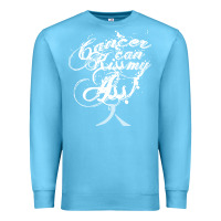 Ocean Blue brain cancer t  shirt cancer can kiss my ass! brain ( gray ribbon) t Premium Sweatshirt - linhVisuals