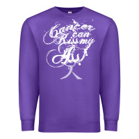 Brain Cancer T  Shirt Cancer Can Kiss My Ass! Brain ( Gray Ribbon) T Premium Sweatshirt | Teevron