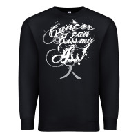 Black brain cancer t  shirt cancer can kiss my ass! brain ( gray ribbon) t Premium Sweatshirt - linhVisuals