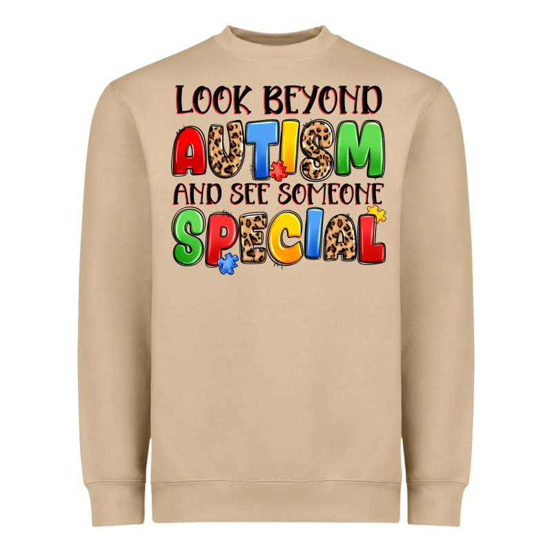 Look Beyond Autism And See Someone Special Heavyweight Sweatshirt by JahusDesignShop | Teevron