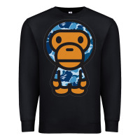 Black baby milo bape camo Premium Sweatshirt - linhVisuals
