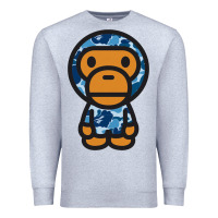 Heather Grey baby milo bape camo Premium Sweatshirt - linhVisuals