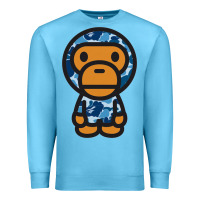 Ocean Blue baby milo bape camo Premium Sweatshirt - linhVisuals