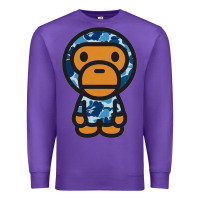 Purple baby milo bape camo Premium Sweatshirt - linhVisuals
