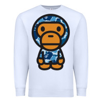 White baby milo bape camo Premium Sweatshirt - linhVisuals