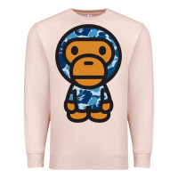 Pale Pink baby milo bape camo Premium Sweatshirt - linhVisuals