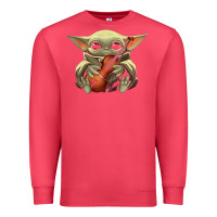 Cardinal baby yoda hug violin [tb] Premium Sweatshirt - linhVisuals