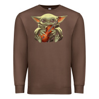 Chestnut baby yoda hug violin [tb] Premium Sweatshirt - linhVisuals
