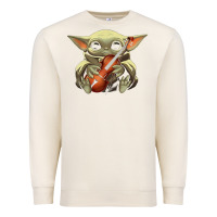 Sandshell baby yoda hug violin [tb] Premium Sweatshirt - linhVisuals