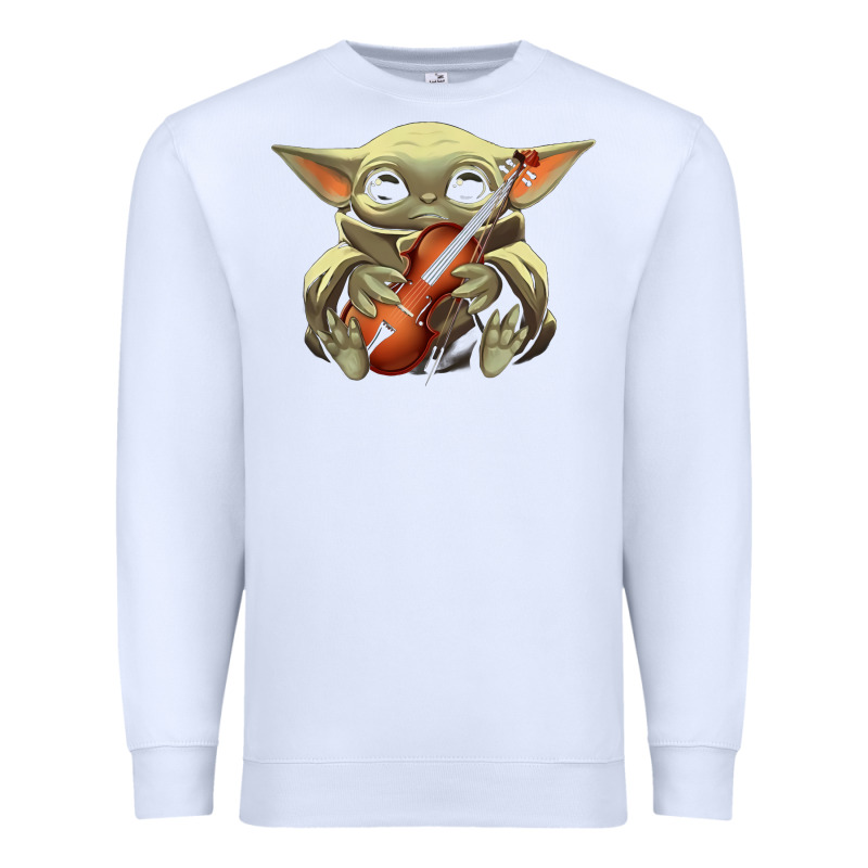 Baby Yoda Hug Violin [tb] Premium Sweatshirt by linhVisuals | Teevron