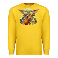 Lemon baby yoda hug violin [tb] Premium Sweatshirt - linhVisuals
