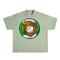 Oil Green baseball with sunflower round earrings Urban Heavy Tee - BundleAndBundleShop